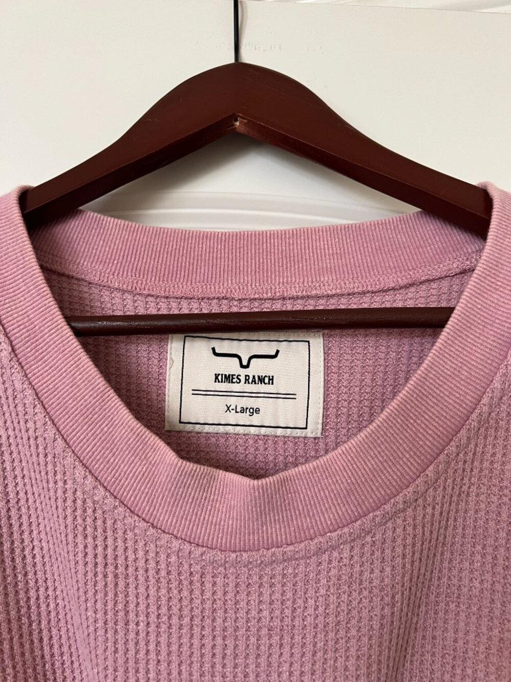 Kimes Ranch Pink Waffle Knit Long Sleeve - Picture 2 of 5